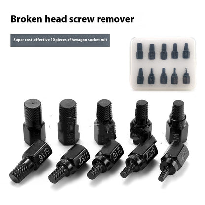 10-piece Rounded Screw  Hex Extractor Set