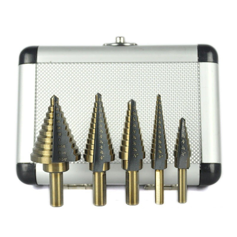 5Pcs Step Drill Set