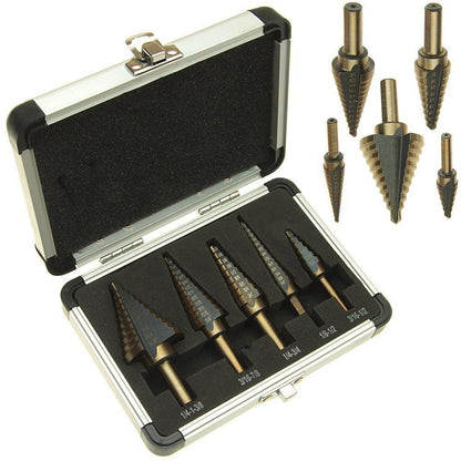 5Pcs Step Drill Set